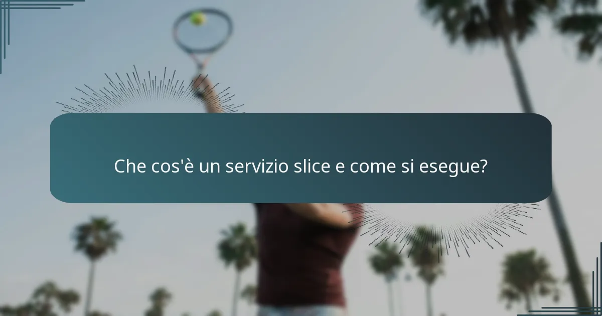 Che cos’è un servizio slice e come si esegue?