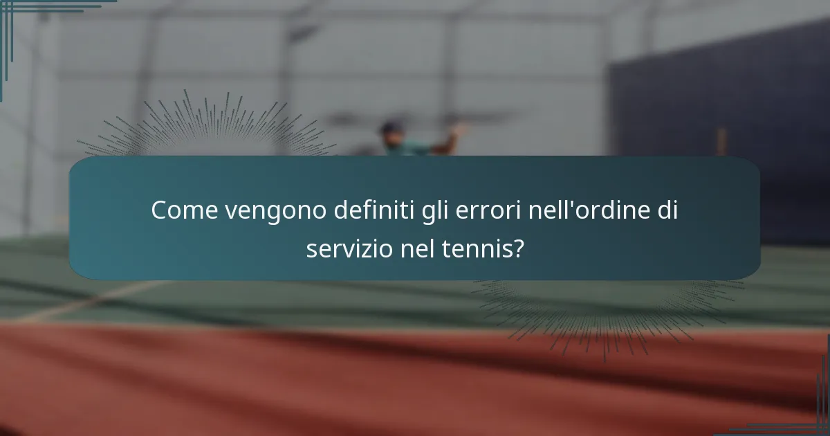 Cosa sono le infrazioni di let serve nel servizio di tennis?