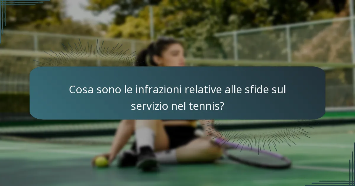 Quali sono gli errori di arbitraggio comuni nel servizio di tennis?