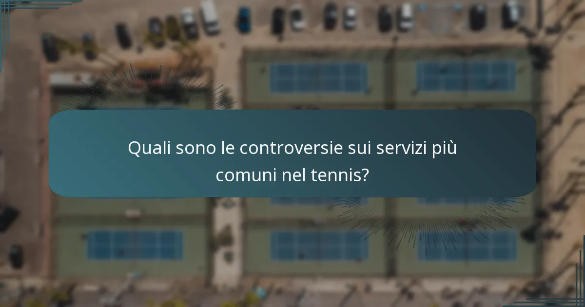 Quali sono le regole chiave che governano i servizi nel tennis?
